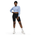 Baby Blue Recycled Long-sleeve Crop Top