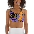 Bats and Jack O'Lanterns Sports Bra