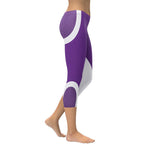 Beehive Geometric Capris Royal Purple