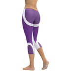 Beehive Geometric Capris Royal Purple