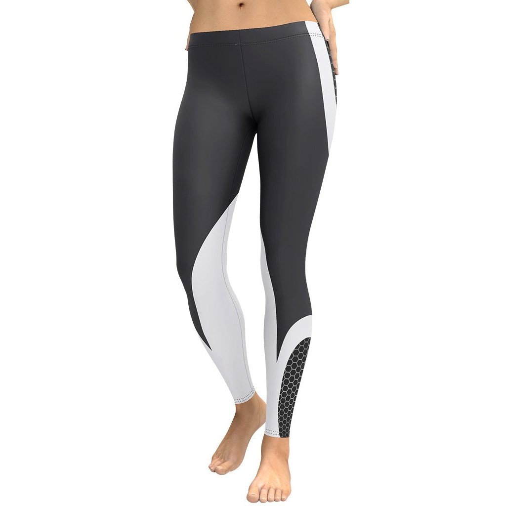 Beehive Geometric Leggings Onyx Black