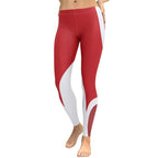 Beehive Geometric Leggings Scarlet Red