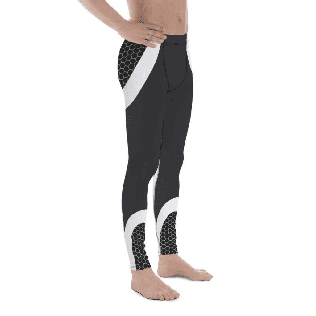 Beehive Geometric Men's Leggings Onyx Black