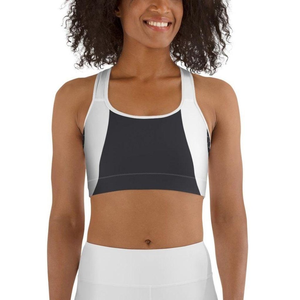 Beehive Geometric Sports Bra Onyx Black