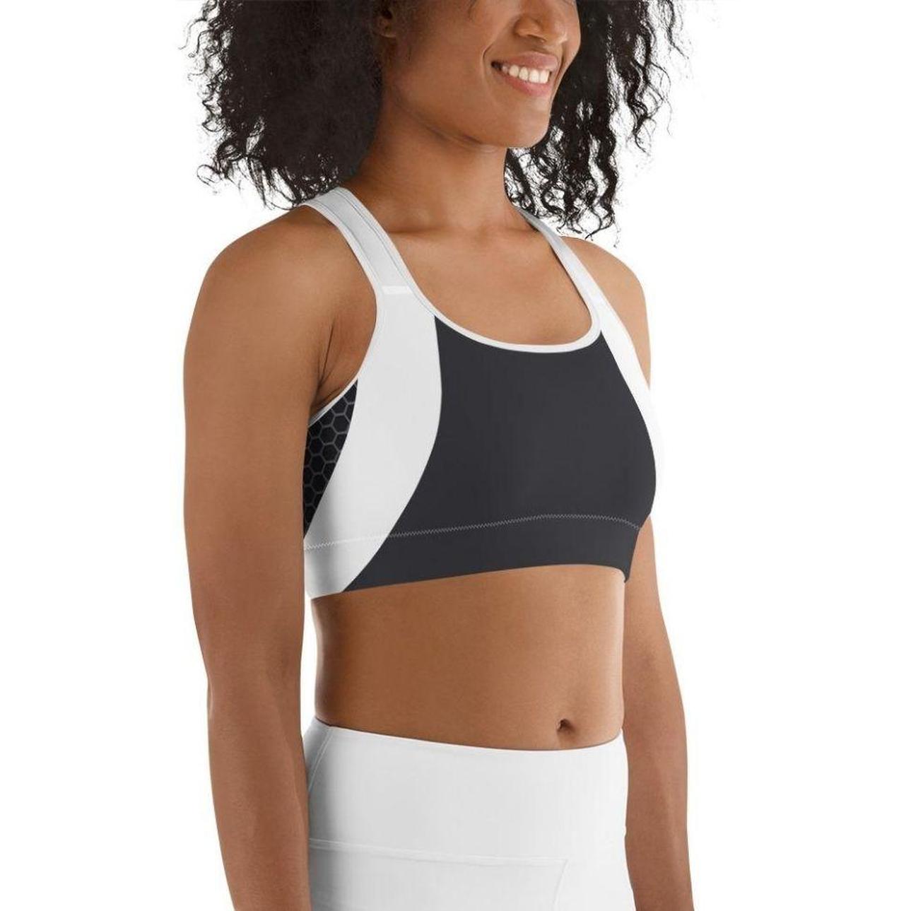 Beehive Geometric Sports Bra Onyx Black