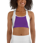 Beehive Geometric Sports Bra Royal Purple