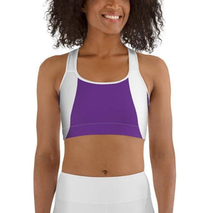 Beehive Geometric Sports Bra Royal Purple