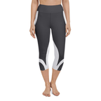 Beehive Geometric Yoga Capris Onyx Black