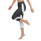 Beehive Geometric Yoga Capris Onyx Black