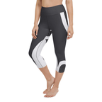 Beehive Geometric Yoga Capris Onyx Black