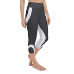 Beehive Geometric Yoga Capris Onyx Black