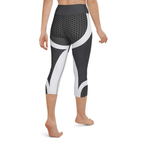 Beehive Geometric Yoga Capris Onyx Black