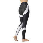 Beehive Geometric Yoga Leggings Onyx Black