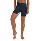 Beehive Geometric Yoga Shorts Navy Blue