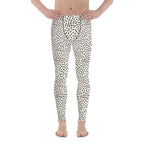 Beige Polka Dot Pattern Men's Leggings