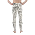 Beige Polka Dot Pattern Men's Leggings