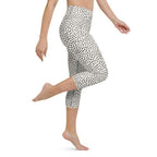 Beige Polka Dot Pattern Yoga Capris