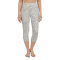 Beige Polka Dot Pattern Yoga Capris
