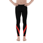 Black and Red Heart Shaped Men's Leggings