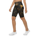 Black & Gold Biker Shorts