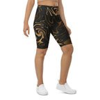 Black & Gold Biker Shorts