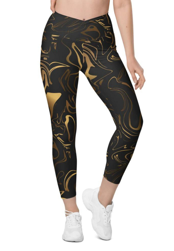 Performance Active Crossover Leggings With Pockets Tie-dye Pattern High  Waisted Crossover Leggings Plus Size Leggings Yoga Pants 