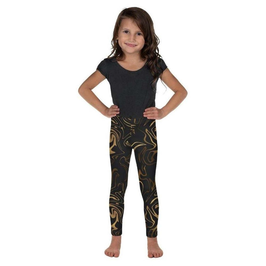 Black & Gold Kid's Leggings