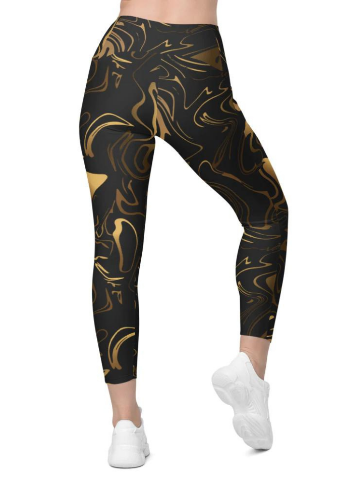 FIERCEPULSE - Boring solid-color leggings in your wardrobe? 😐⁣ ⁣ Make them  stare with these unique, ultra-soft, premium leggings! 😲⁣ ⁣ ⁣ 💜 https:// fiercepulse.com/products/black-gold-leggings 💜