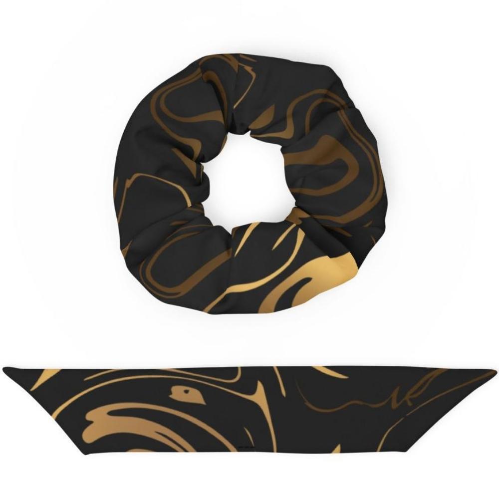 Black & Gold Scrunchie