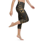 Black & Gold Yoga Capris
