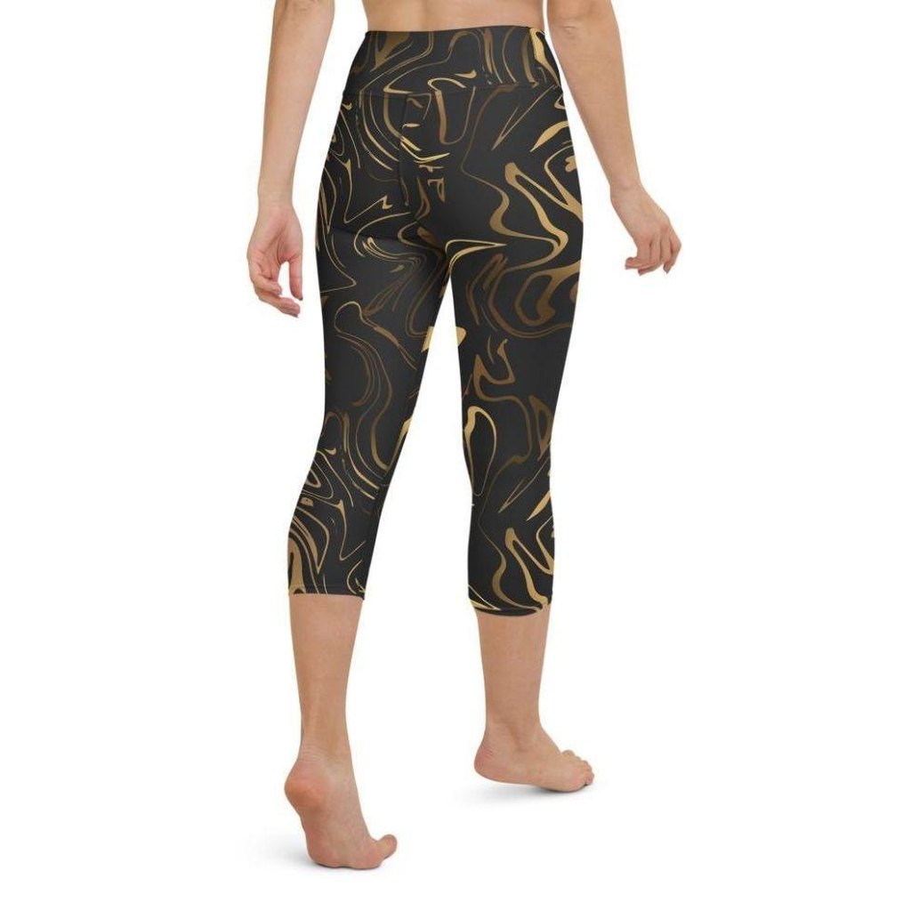 Black & Gold Yoga Capris
