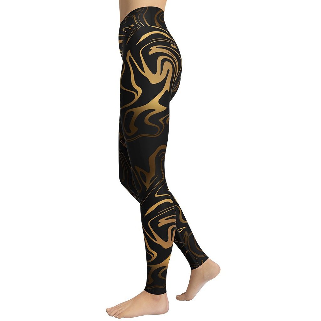 Black & Gold Yoga Leggings