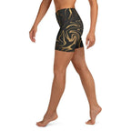 Black & Gold Yoga Shorts
