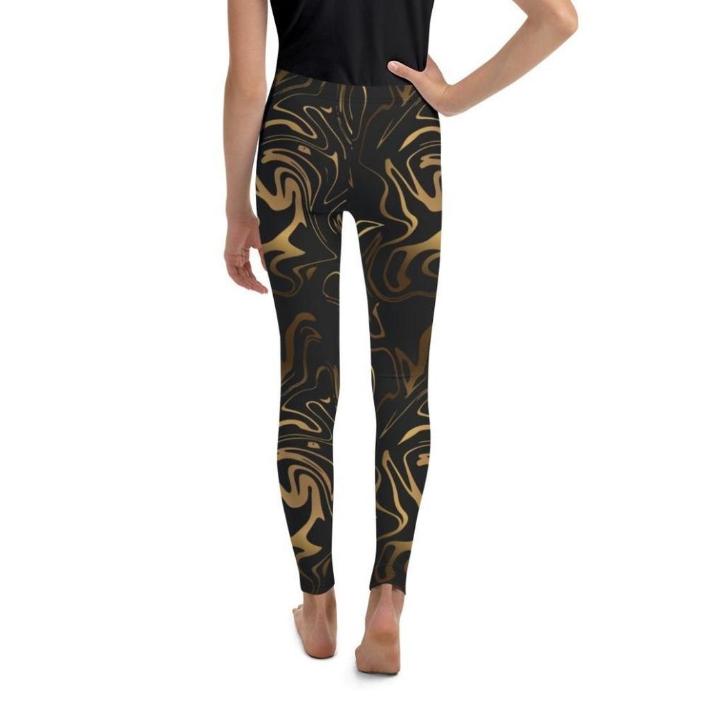 Black & Gold Youth Leggings