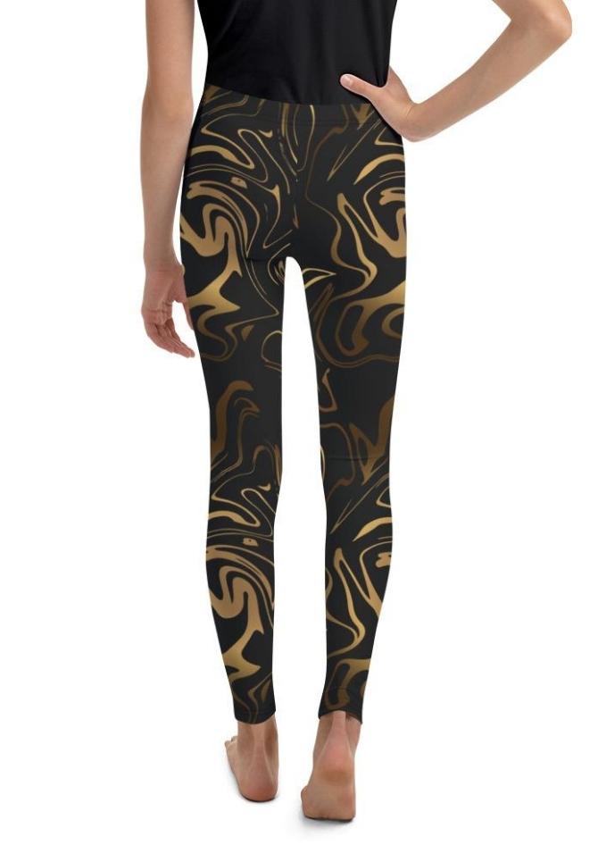 Black & Gold Youth Leggings