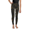 Black & Gold Youth Leggings