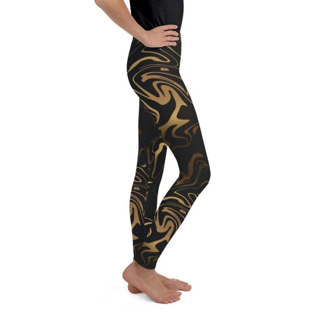 Black & Gold Youth Leggings