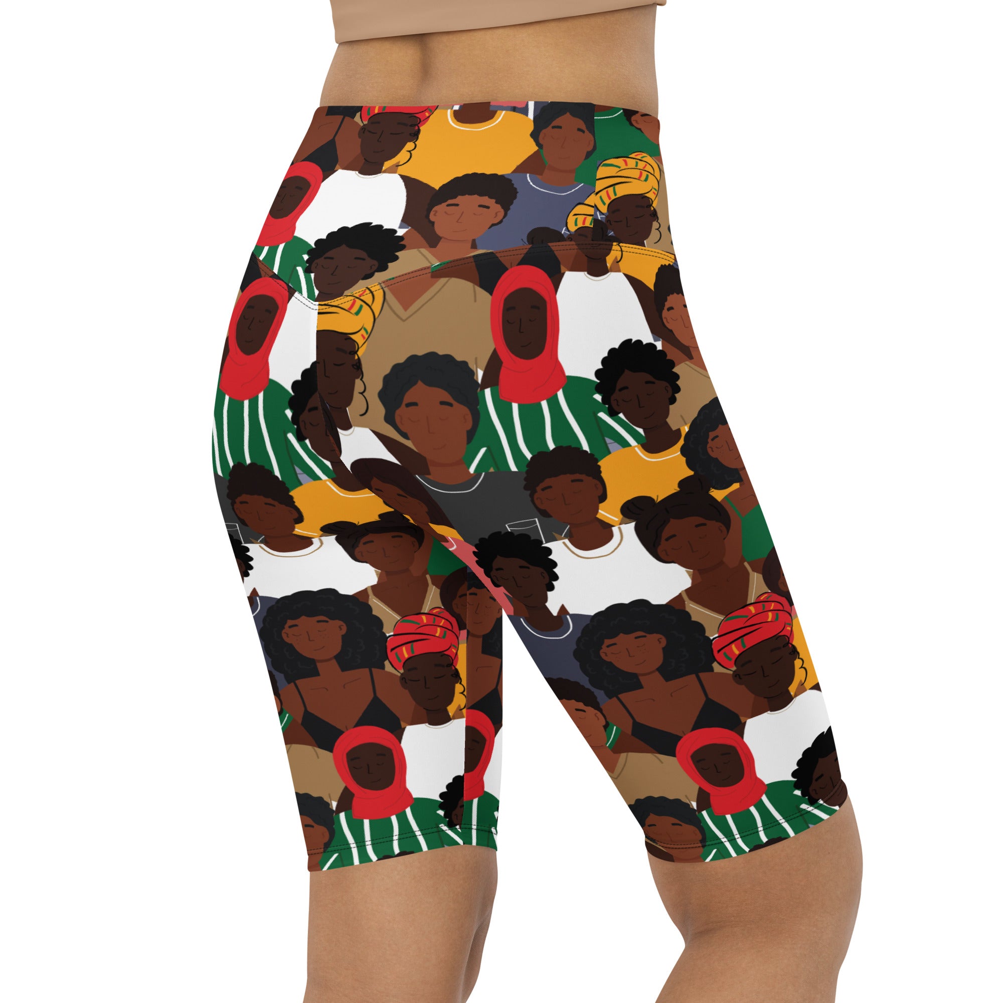 Black History Celebration Biker Shorts