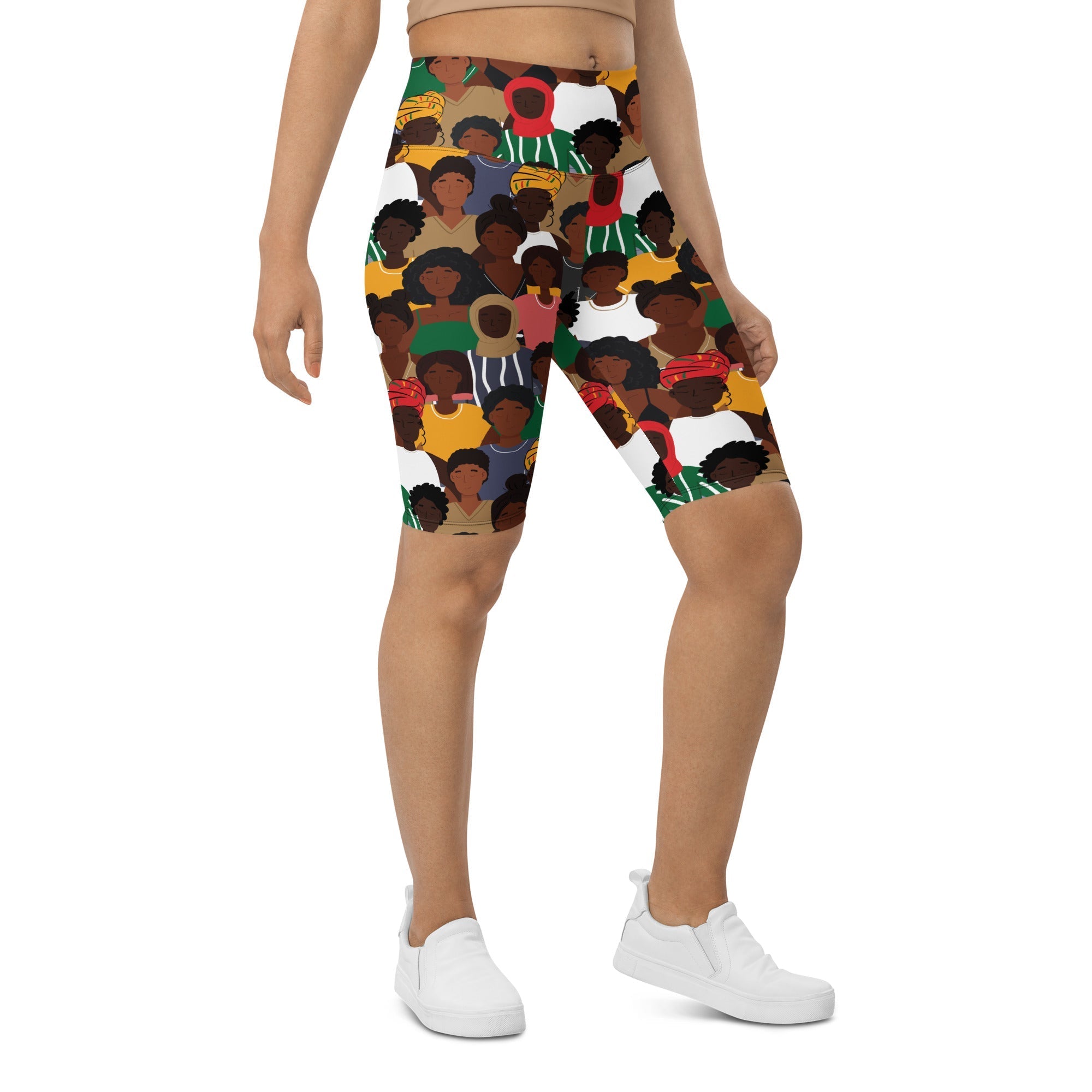 Black History Celebration Biker Shorts