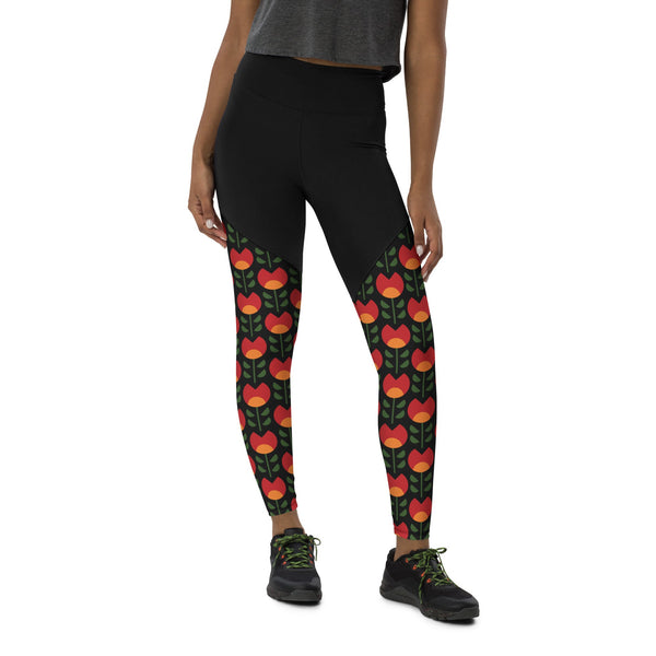 Strawberry Leggings, Fruit Leggings, Printed Leggings, Yoga Pants