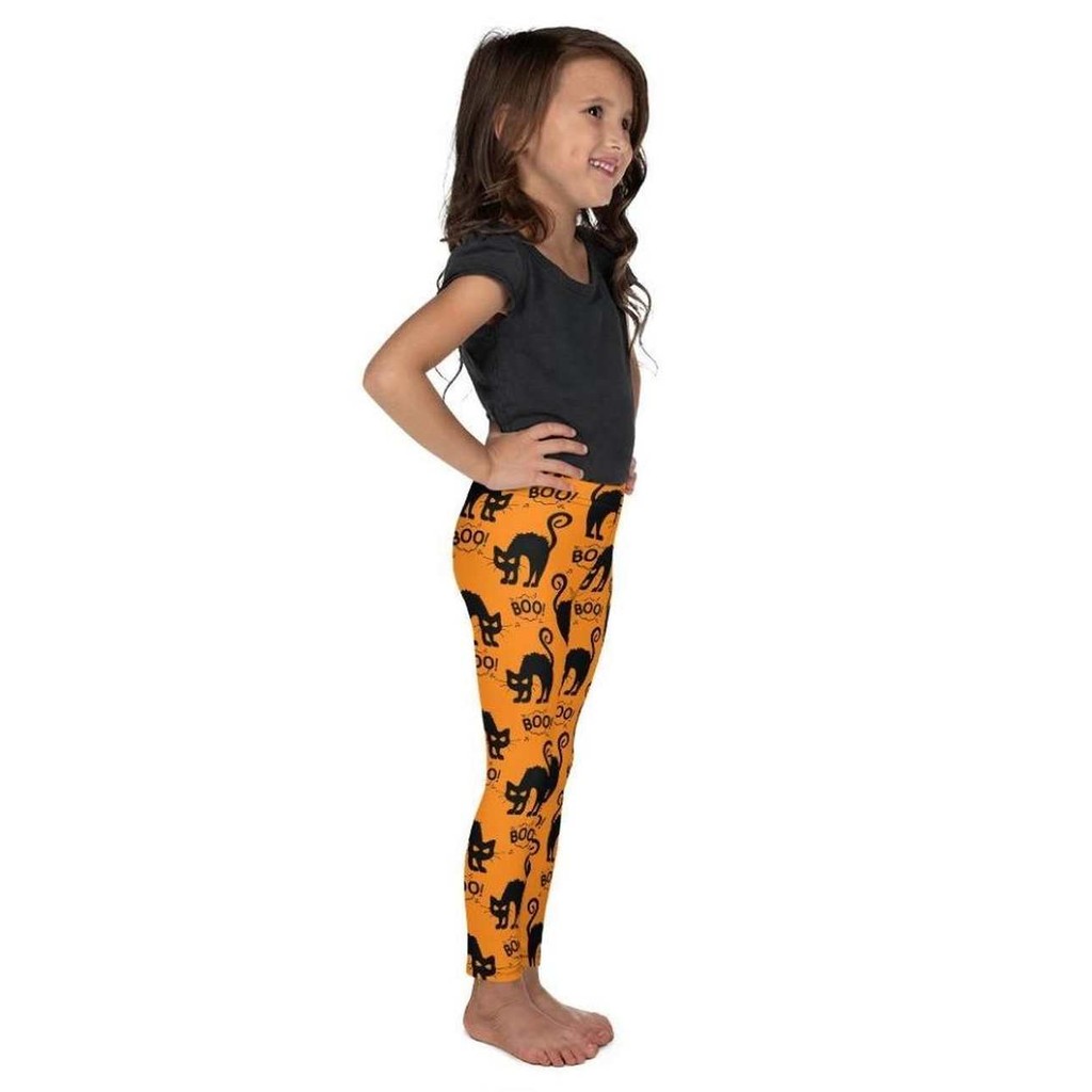 Black Kitty Halloween Kid's Leggings