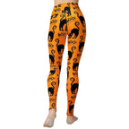Black Kitty Halloween Yoga Leggings
