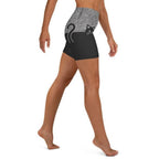 Black Kitty Yoga Shorts