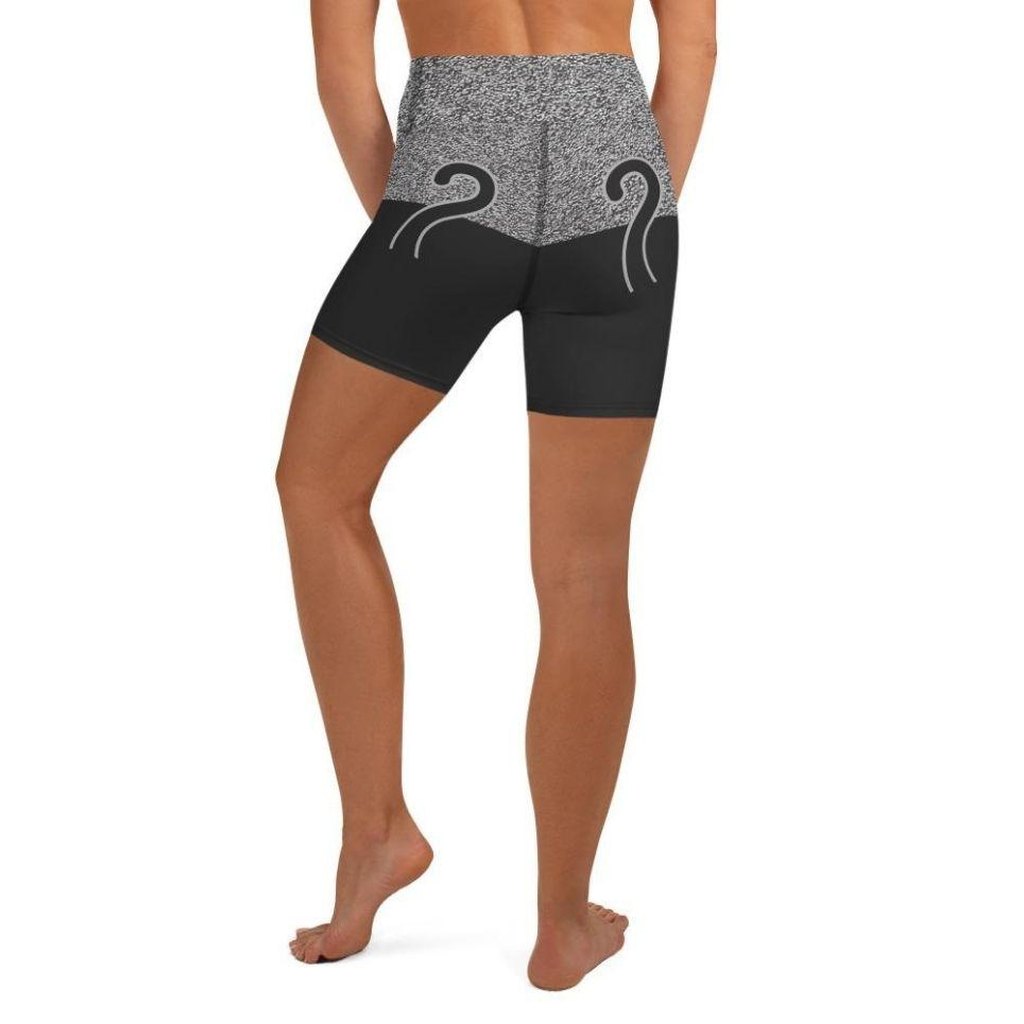 Black Kitty Yoga Shorts