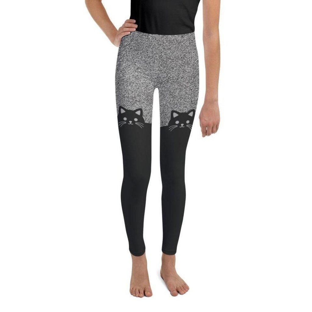 Black Kitty Youth Leggings