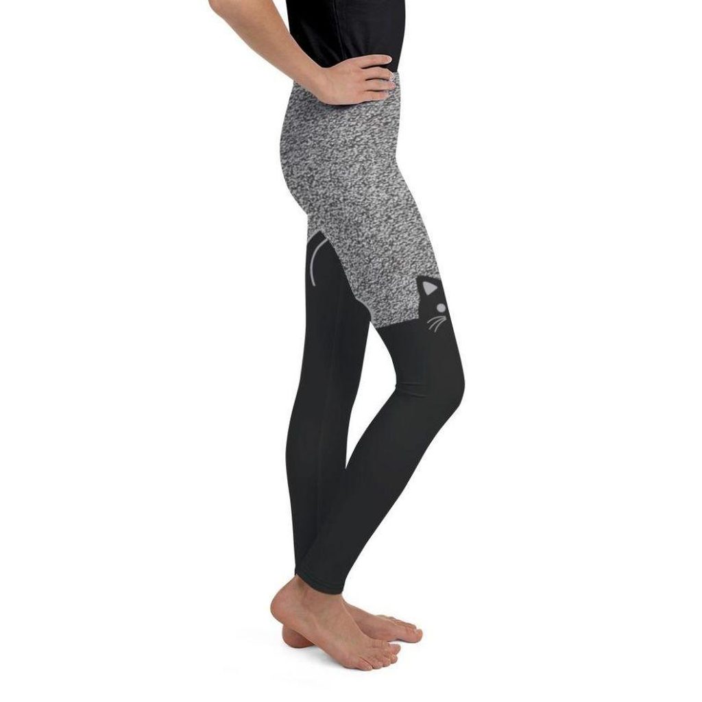 Black Kitty Youth Leggings