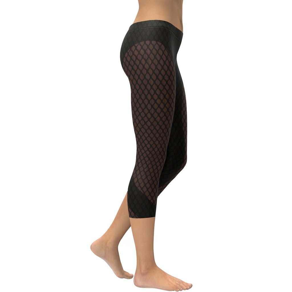 Black Mesh Capris