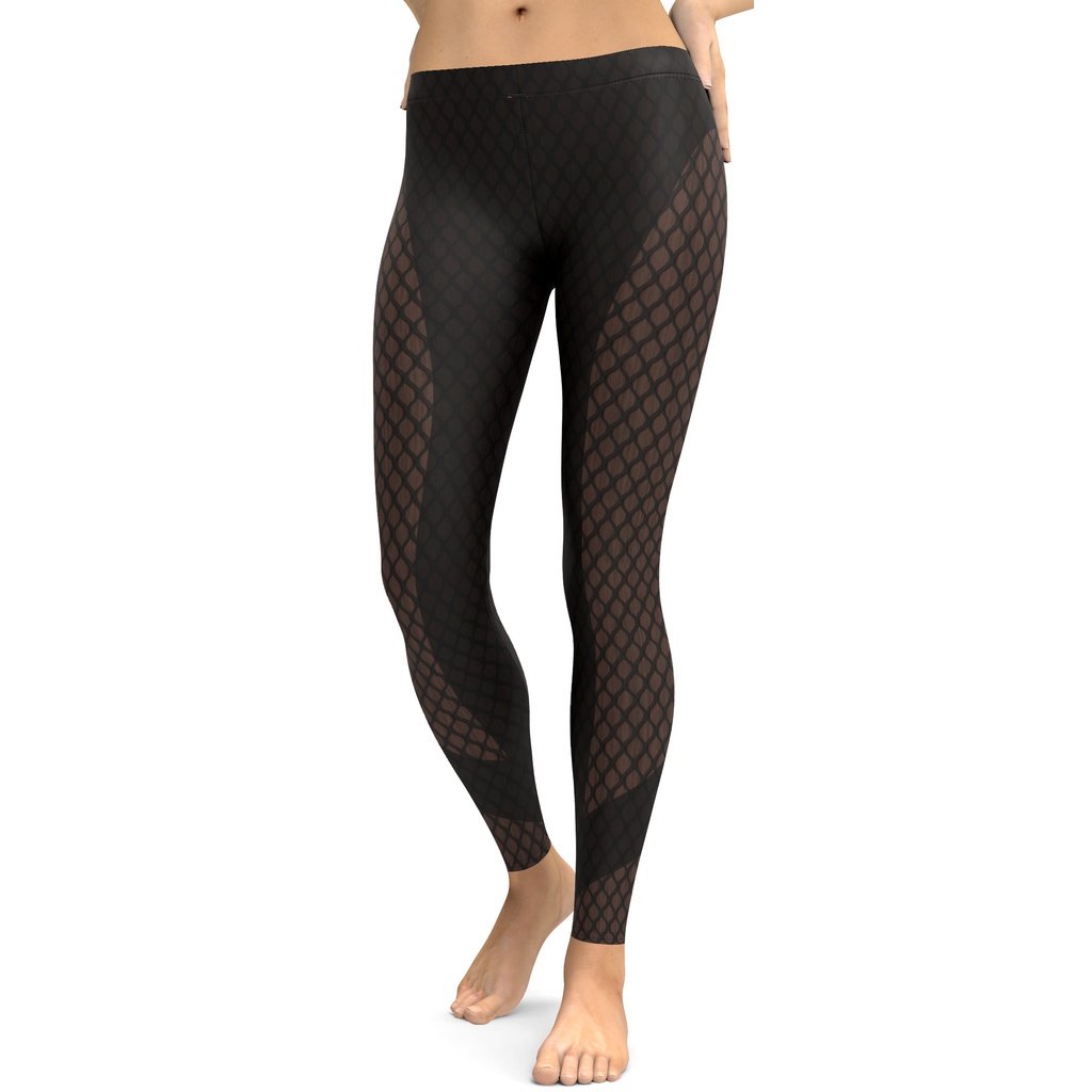 Black Mesh Leggings