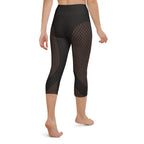 Black Mesh Yoga Capris