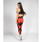 Black & Red Heart Shaped Leggings